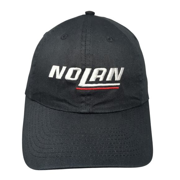 Nolan Real Rider Strapback Baseball Cap Black One Size Adjustable ATT Headwear - Picture 1 of 9